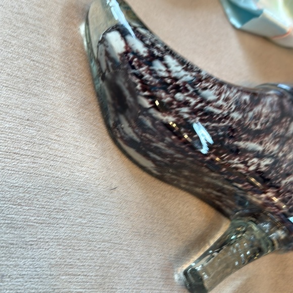 Glass High-Heeled Boot Vase Green Buckle Boot Tall cavalier glass - Picture 10 of 13